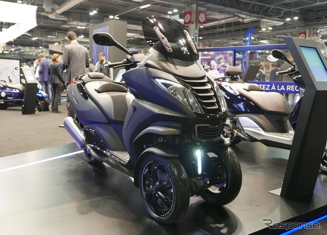 プジョーモーターサイクルの3輪EV『E-メトロポリス・コンセプト』（パリモーターショー2018）