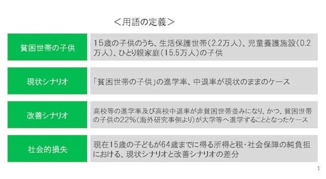 推計での用語の定義