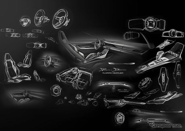 ポルシェ911新型デザイン開発スケッチ