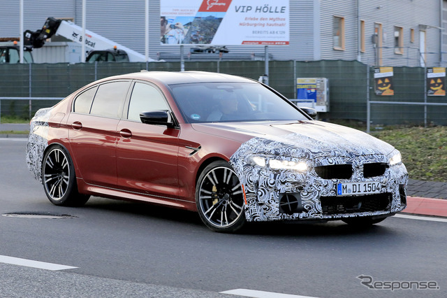 BMW M5セダン 改良新型 スクープ写真