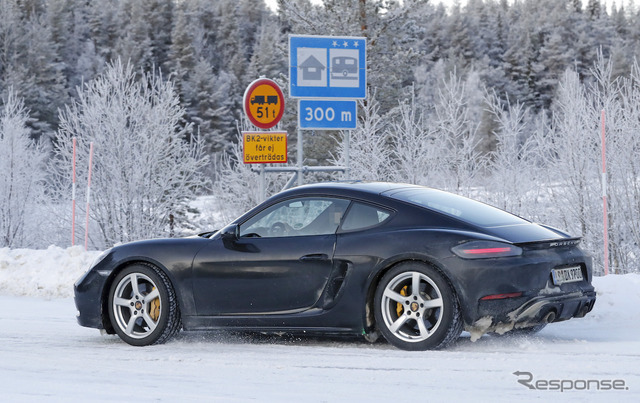 ポルシェ 718 ケイマン GTS 4.0 開発車両（スクープ写真）