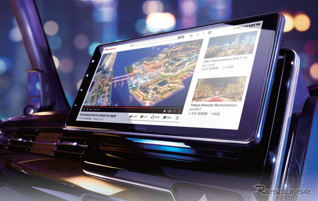 「CarPlay」「AndroidAuto」に対応した大画面ディスプレイオーディオ。写真は上位機のDMH-SF700