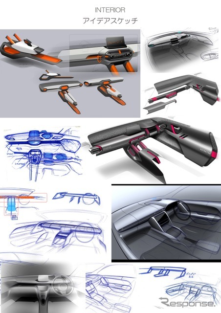 ダイハツ ロッキー インテリアアイディアスケッチ案