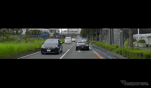 「デジタルインナーミラー(前後方録画機能付)」後方映像。後続車のナンバーも十分読み取れる解像度だ※ナンバーなど画像を一部加工