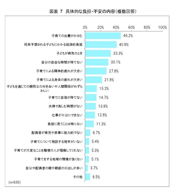 具体的な負担・不安の内容