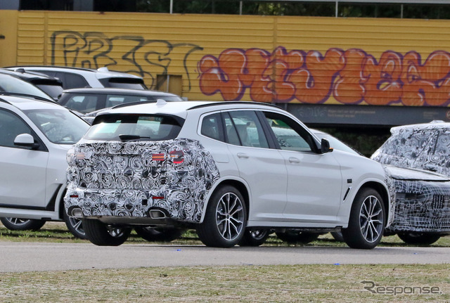 BMW X3 M40i 改良新型プロトタイプ（スクープ写真）