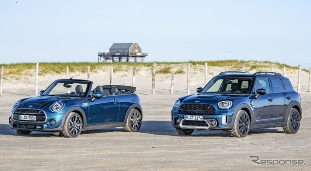 MINI コンバーチブル の「サイドウォーク・エディション」とMINI カントリーマン（クロスオーバー）の「ボードウォーク」