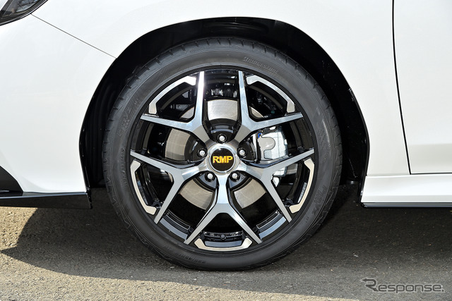 MID RMP 025FX 推奨サイズ：18×8.0J Inset42 5H-114.3／カラー：ブラックポリッシュ・ハイブリッドクリア／タイヤサイズ：225/45R18 ※チューナーサイズ