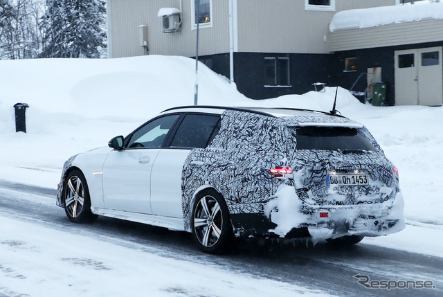 メルセデスベンツ Cクラスステーションワゴン 次期型プロトタイプ（スクープ写真）