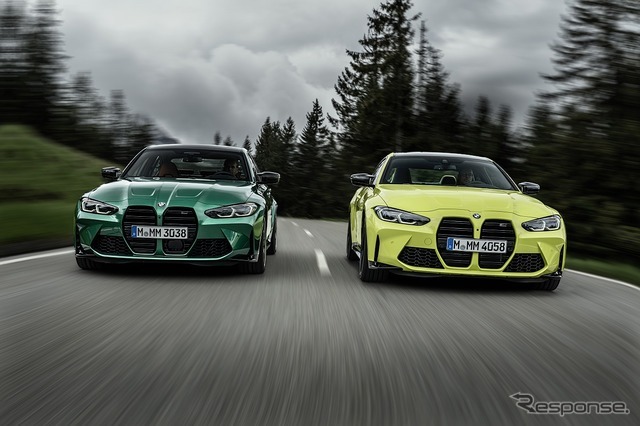 BMW M3コンペティション（左）とM4コンペティション（左）