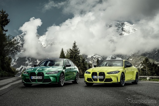 BMW M3コンペティション（左）とM4コンペティション（左）
