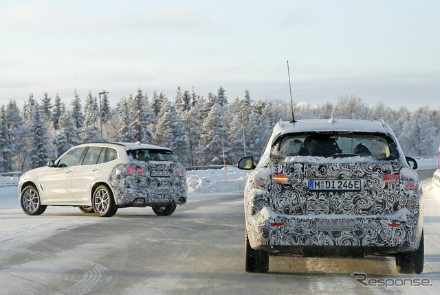 BMW iX3 改良新型プロトタイプ（スクープ写真）