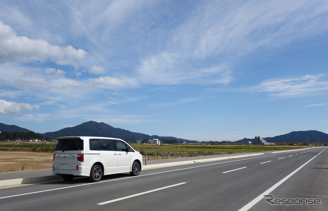 津波で甚大な被害を受けた陸前高田にて。