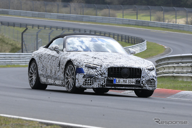 メルセデスAMG SL 次期型プロトタイプ　（スクープ写真）