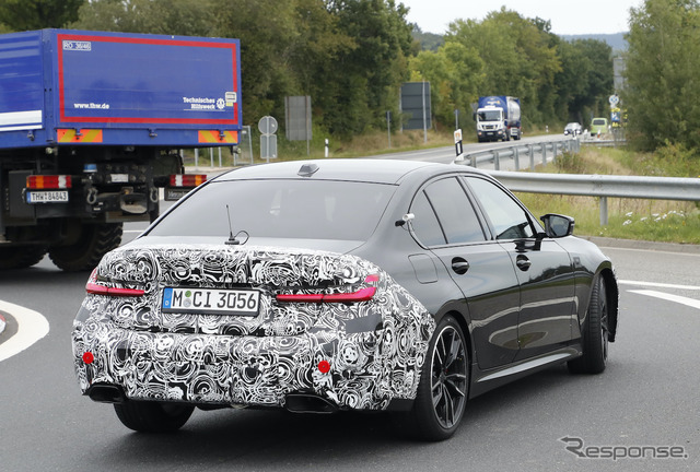 BMW 3シリーズ 改良新型プロトタイプ（スクープ写真）