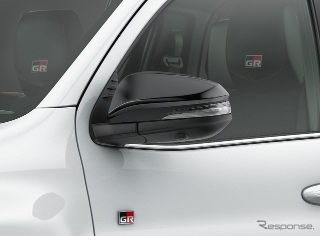 トヨタ ハイラックス Z GRスポーツサイドターンランプ付電動格納式ドアミラー（ブラック塗装）