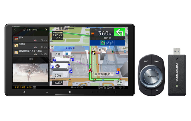 「AV一体型ナビ」の一例（カロッツェリア・AVIC-CQ912-DC）。
