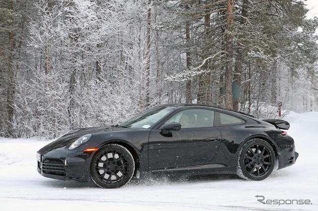 ポルシェ 911 改良新型プロトタイプ（スクープ写真）