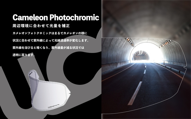 調光機能つき曇り止めフィルムの『Chameleon Photochromic』