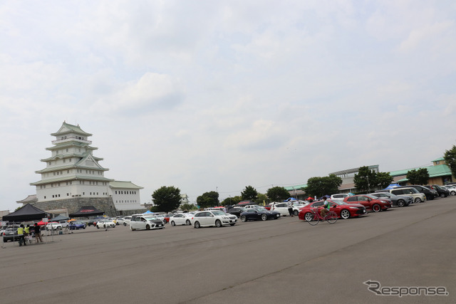 2021年の初夏に開催された『ヨーロピアンサウンドカーオーディオコンテスト東日本』の会場風景。