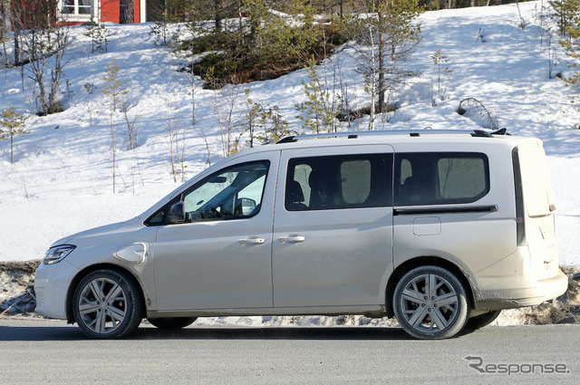 VW キャディ PHEV ロングホイールベース仕様のプロトタイプ（スクープ写真）