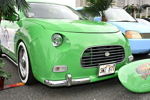 左ハンドルのホンダ フィット！ US仕様で雰囲気激変…34th MOONEYES Street Car Nationals