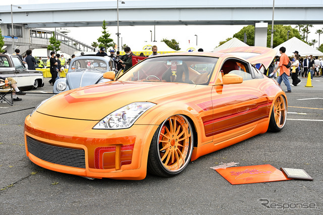 左ハンドルのホンダ フィット！ US仕様で雰囲気激変…34th MOONEYES Street Car Nationals