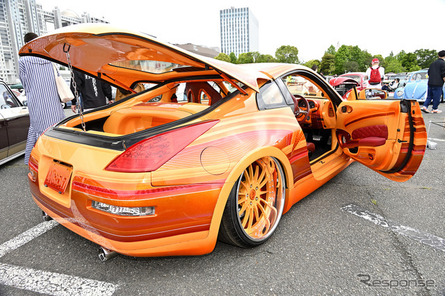 左ハンドルのホンダ フィット！ US仕様で雰囲気激変…34th MOONEYES Street Car Nationals