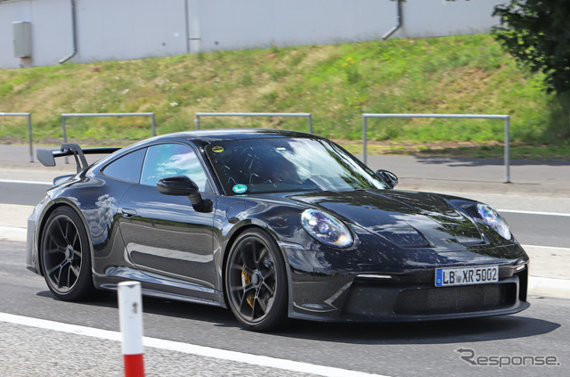 ポルシェ 911 GT3 改良新型プロトタイプ（スクープ写真）