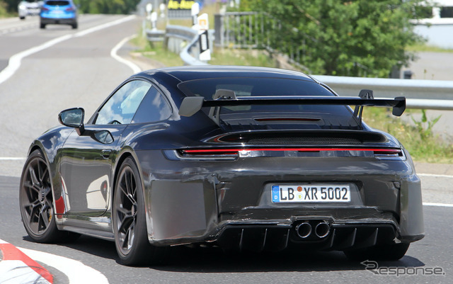 ポルシェ 911 GT3 改良新型プロトタイプ（スクープ写真）