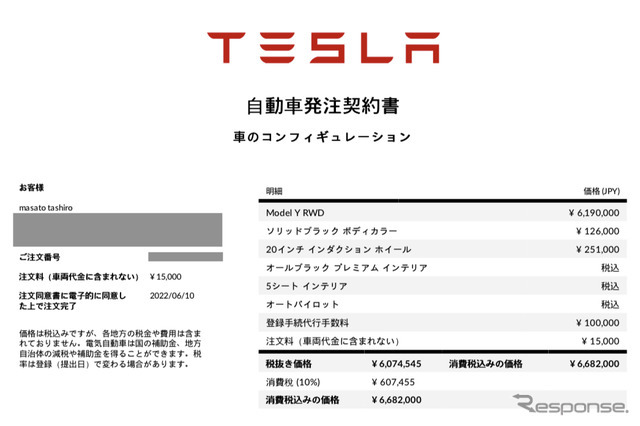 自動的に「自動車発注契約書」が作られ、Webからダウンロードできる。