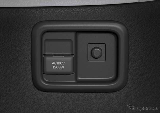 トヨタ・シエンタ：アクセサリーコンセント（AC100V・1500W／非常時給電システム付）ラゲージデッキサイド部