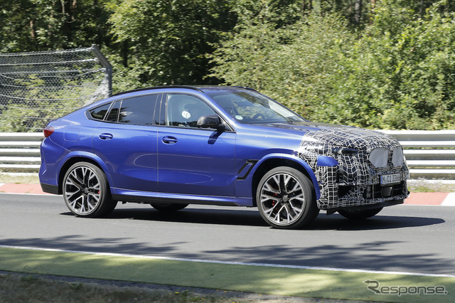 BMW X6M 改良新型プロトタイプ（スクープ写真）