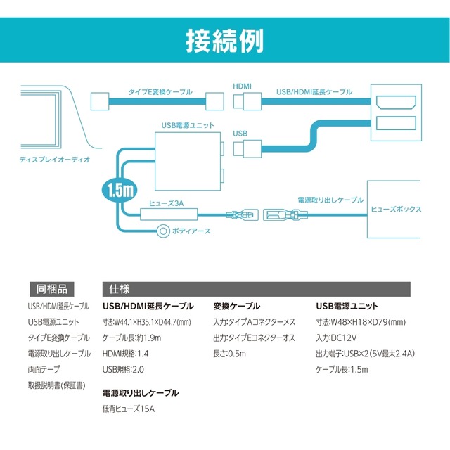 接続例と仕様