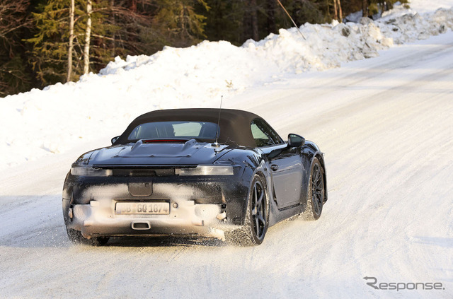 ポルシェ ボクスターEV プロトタイプ（スクープ写真）