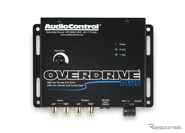 「ラインドライバー」の一例（オーディオコントロール・OVERDRIVE Plus）。