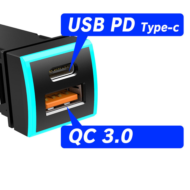 PD+QC3.0　2USBポート【K-USB01-T3B】