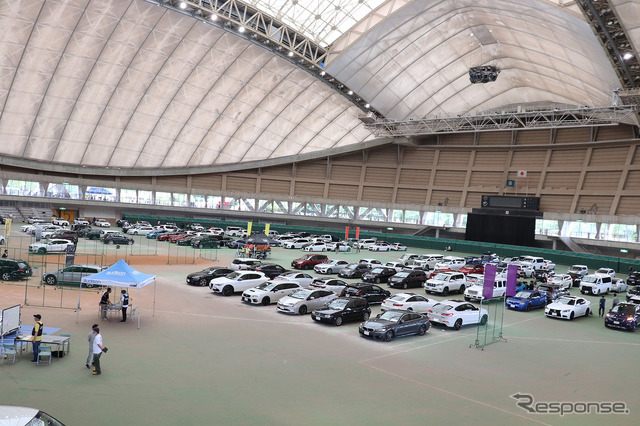 2023年6月に開催された『第10回ヨーロピアンサウンドカーオーディオコンテスト』の会場風景。