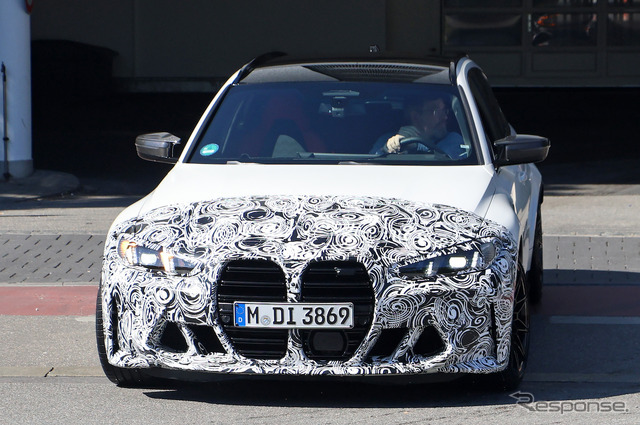BMW M3ツーリング 改良新型プロトタイプ（スクープ写真）