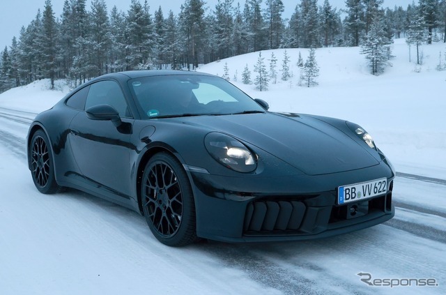ポルシェ 911 改良新型プロトタイプ（スクープ写真）