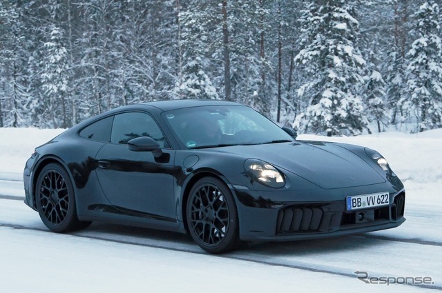 ポルシェ 911 改良新型プロトタイプ（スクープ写真）