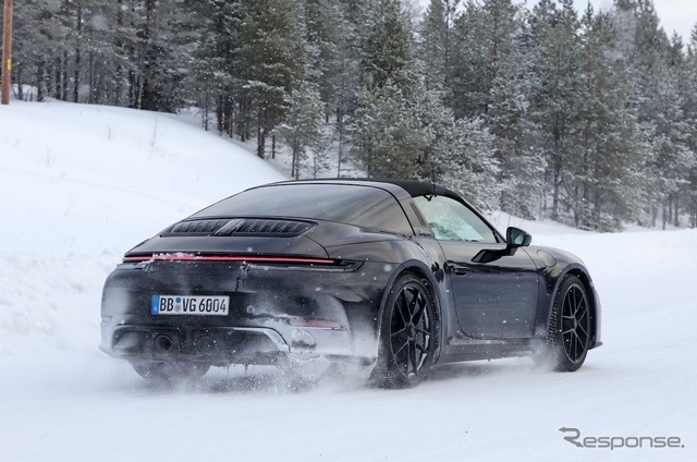 ポルシェ 911タルガ 改良新型プロトタイプ（スクープ写真）