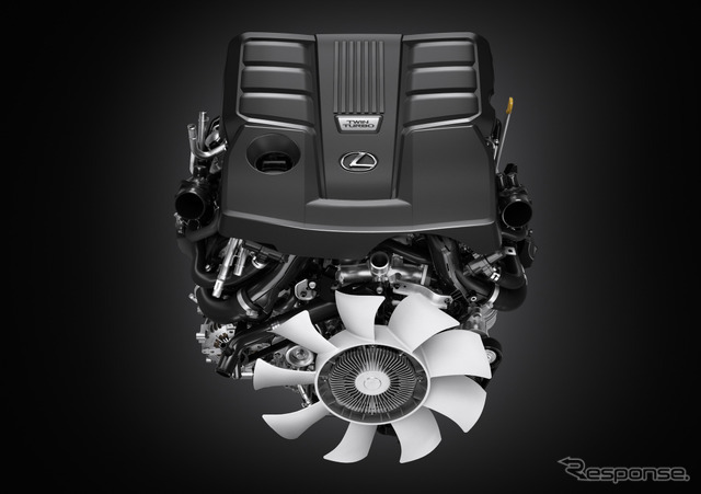レクサス GX550の3.5リットル V6ツインターボエンジン