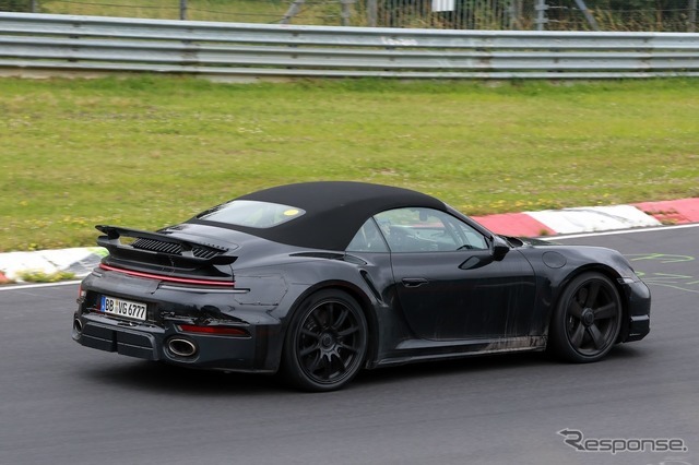 ポルシェ 911 ターボSカブリオレ 改良新型のプロトタイプ