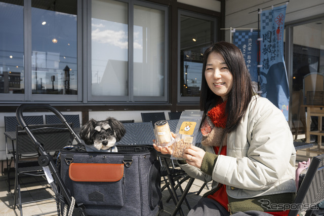 道の駅はなぞので愛犬用のおやつを購入