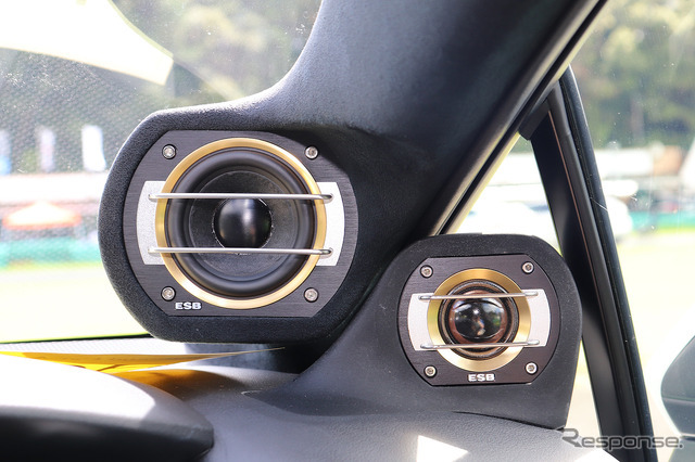「単体DSP」が搭載されたオーディオカーの一例（製作ショップ：ウェイブトゥポート＜鳥取県＞）。