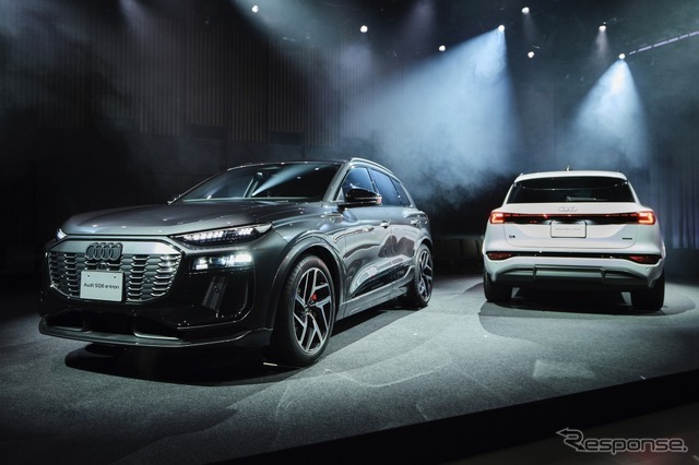アウディ SQ6 e-tron（向かって左）とQ6 e-tron