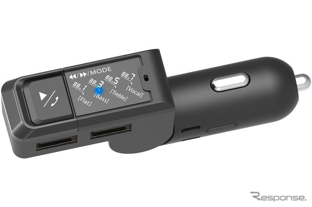 Kashimura・FMトランスミッター 4バンド USB2ポート（KD-272）