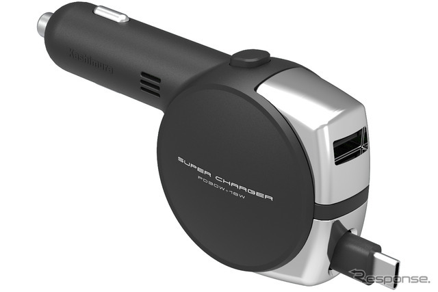 Kashimura・DC充電器 リール PD30W＋18W Type-C（DC-070）