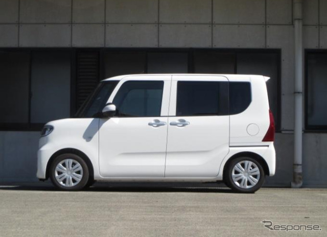 サステックプロCR ダイハツ・タント装着例（最上部車高：フロント 24mmダウン / リア 43mmダウン）